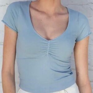 Brandy Melville light blue Gina top